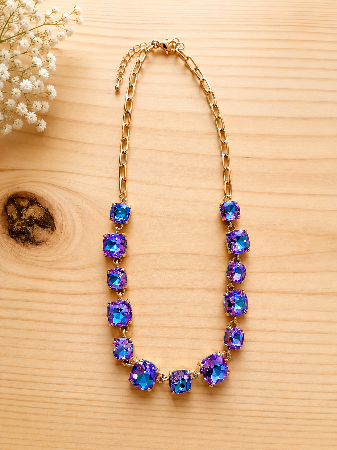 Violet Skies Crystal Necklace