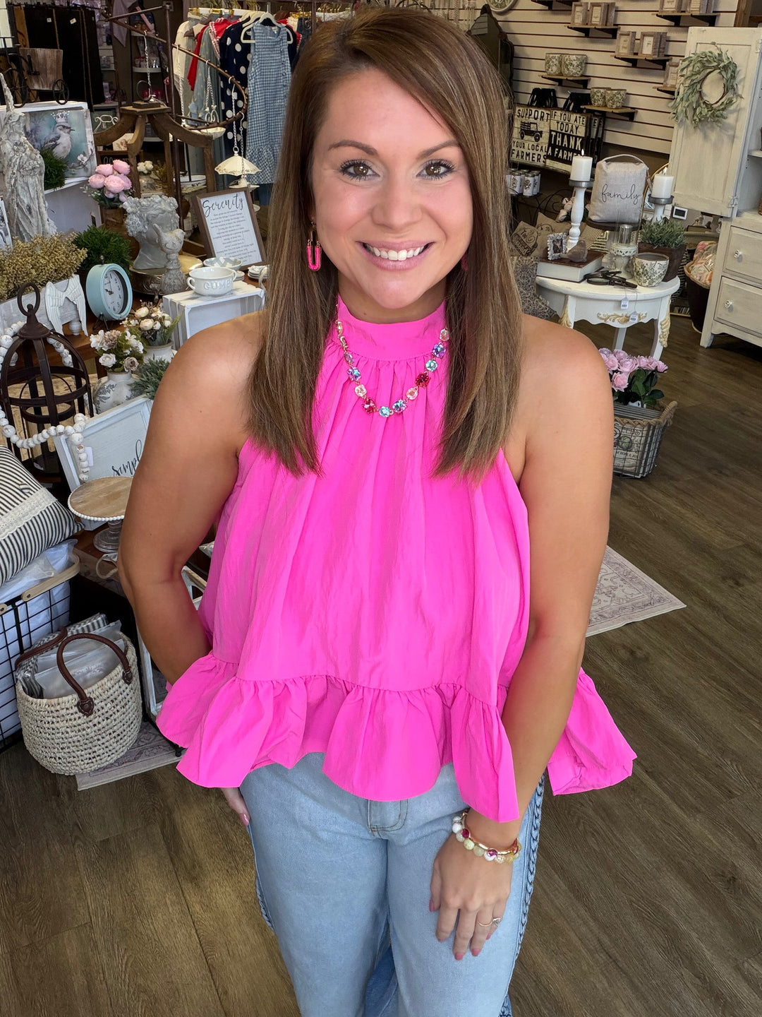 Hot Pink Halter Top