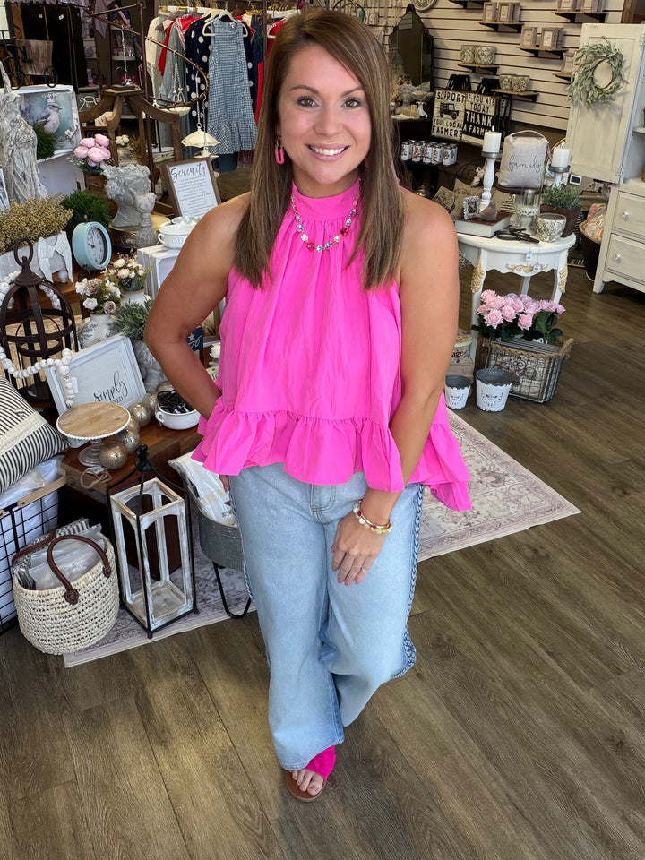 Hot Pink Halter Top