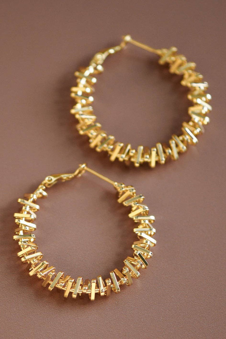 Shine Golden Hoop Earrings