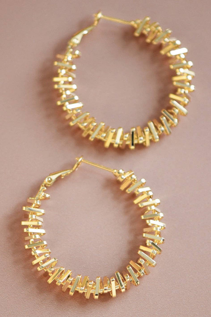 Shine Golden Hoop Earrings