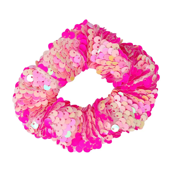Hot Pink Sequin Scrunchie