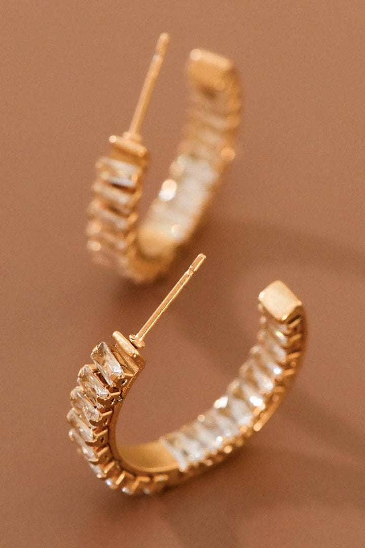 Crystal Hoop Earrings
