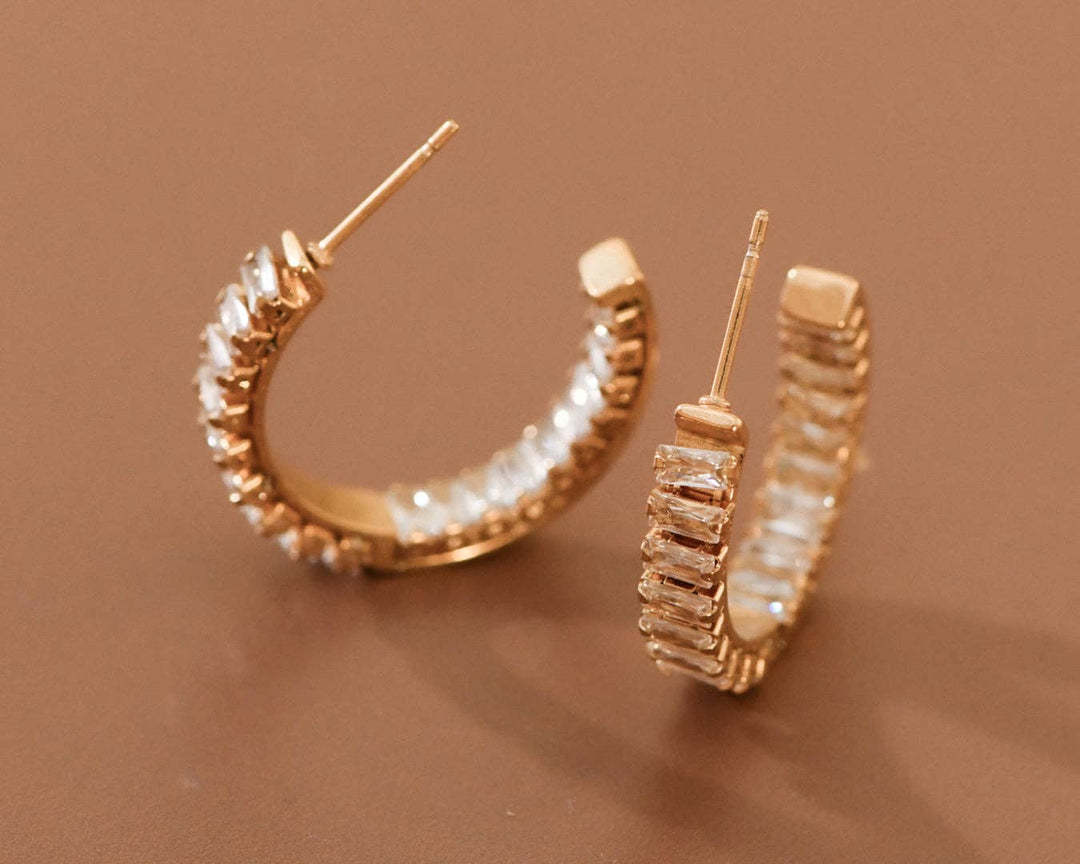 Crystal Hoop Earrings