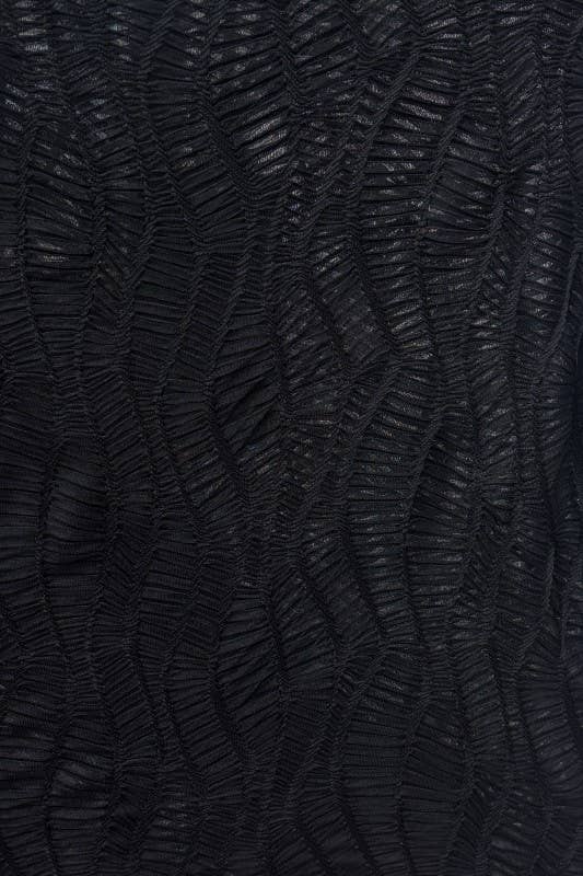Black Textured Knit Tank Top