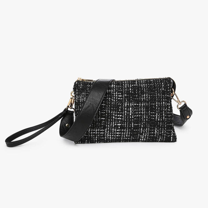 Black Tweed Crossbody