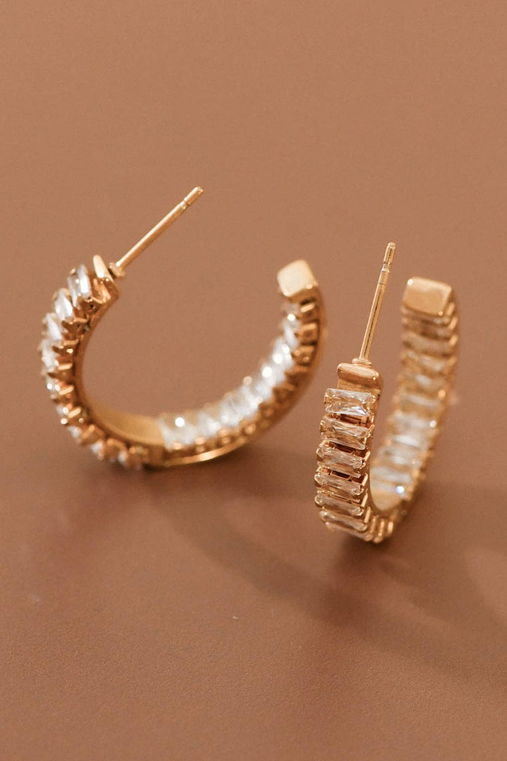 Crystal Hoop Earrings