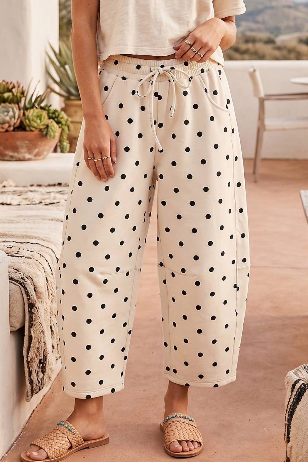 Polka Dot Barrel Lounge Pants